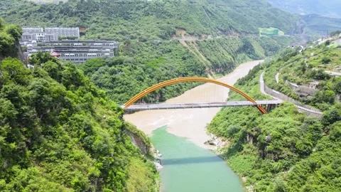 4K Aerial View of Chishui River in Zunyi Guizhou China Stock Footage 319628440