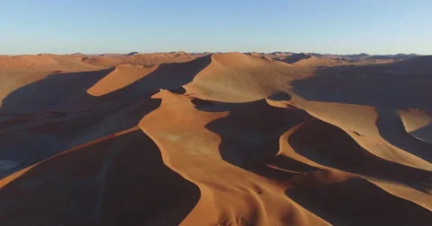 4K aerial view of endless sand dunes of the Namib desert Stock Footage 64711160