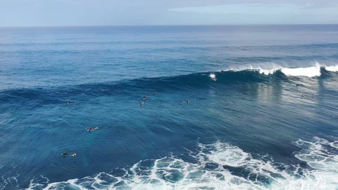 4k Aerial View Epic Sunset Surfer Maui, Hawai'i Stock Footage 109231638
