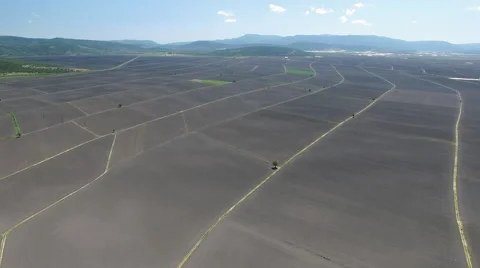 4K Aerial View of Field, Captured by Drone Cam Видео 62934541