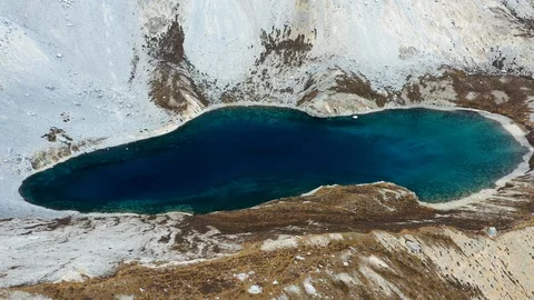 4K aerial view of Five color lake Stock Footage 122014971