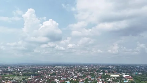 4K Aerial View Hyperlapse Clouds Coming Down before the rains Stock Footage 273283281