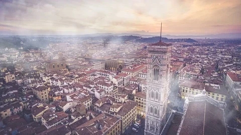 4k - Aerial view of a landscape Stock Footage 72081674