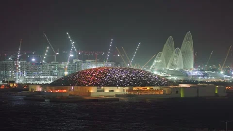 4k, Aerial view of the Louvre Abu Dhabi ... | Stock Video | Pond5