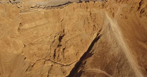 4K Aerial View of MASADA, ISRAEL Stock Footage 53257953