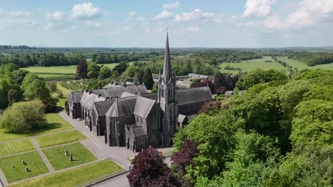 4K Aerial View of Mount St Joseph Abbey in Roscrea County Tipperary Vidéo 337845506