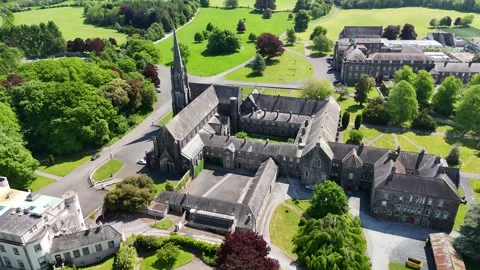 4K Aerial View of Mount St Joseph Abbey in Roscrea County Tipperary Vídeo Stock 337845933