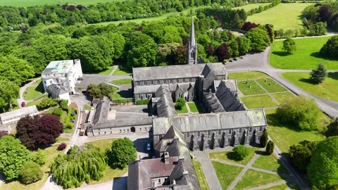 4K Aerial View of Mount St Joseph Abbey in Roscrea County Tipperary 库存影片 337845974