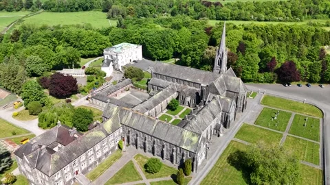 4K Aerial View of Mount St Joseph Abbey in Roscrea County Tipperary 스톡 동영상 337846029