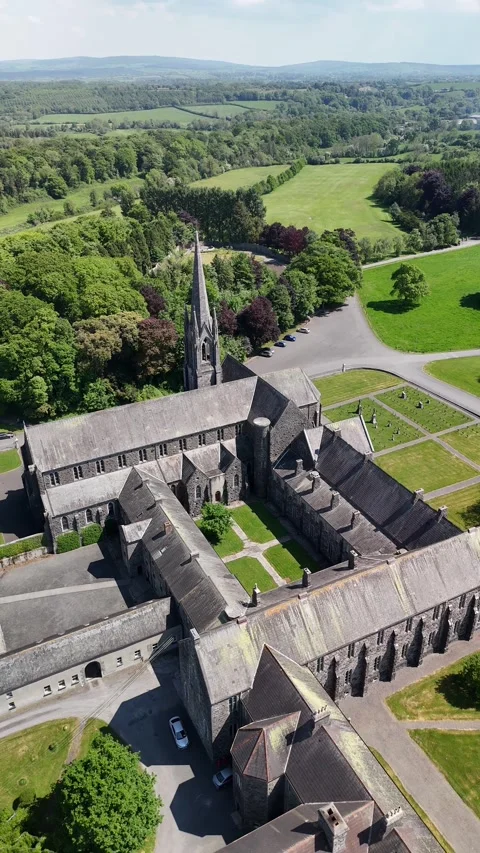 4K Aerial View of Mount St Joseph Abbey Roscrea County Tipperary 库存影片 337854537