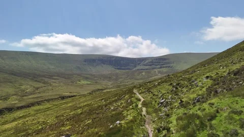4K Aerial View of Mountain Valley near Ross County Waterford Ireland Video stock 337843842