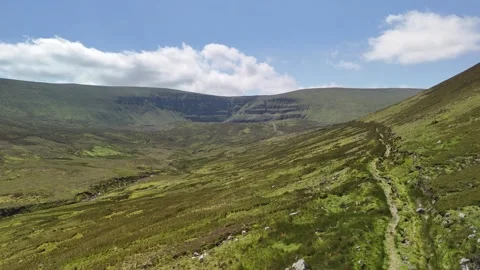 4K Aerial View of Mountain Valley near Ross County Waterford Ireland Stock Footage 337843885