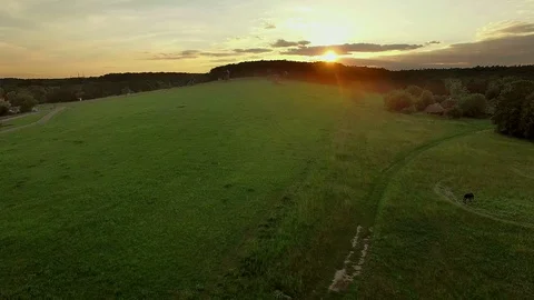4k aerial view of old windmills Stock Footage 88449359