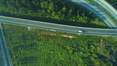 4K, Aerial View of Pasir Koja Highway Interchange, Soroja Toll Road, Bandung Video stock 91870290