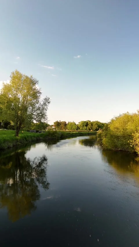 4K Aerial View of River Barrow at Milford Park County Carlow Ireland Video stock 337854151