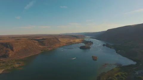 4k Aerial View of a River Stock Footage 53499981