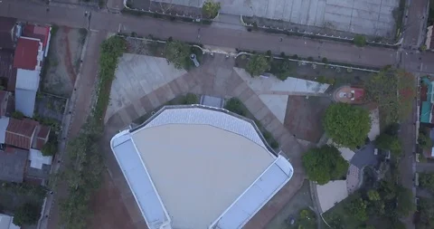 4K Aerial view of Saint Michael Cathedral, Tharae, Sakon Nakhon, Thailand Stock Footage 90663152