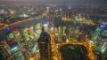4K: Aerial View of Shanghai China, at Night (timelapse) 4k or 4k+ Resolution