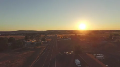 4k Aerial View of a Small Town Stock Footage 53501758