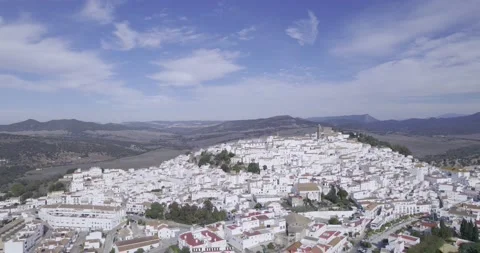 4K Aerial views - Alcalá de los Gazules, Cádiz, Spain Stock Footage 201807816