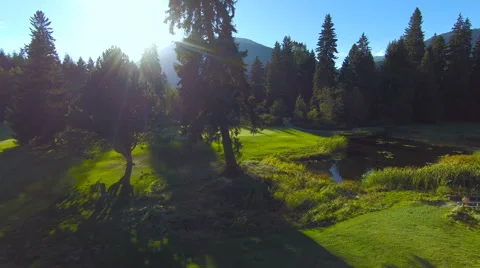 4K Aerial Views of Golf Course Stock Footage 55281972