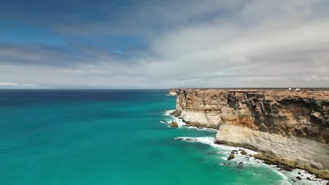 4K Aerial Views of the Stunning Cliffs of the Nullarbor Plain Stock Footage 259984742