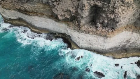 4K Aerial Views of the Stunning Cliffs of the Nullarbor Plain Stock Footage 259986002