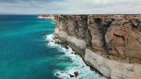 4K Aerial Views of the Stunning Cliffs of the Nullarbor Plain Stock Footage 259986191