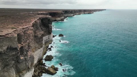 4K Aerial Views of the Stunning Cliffs of the Nullarbor Plain Stock Footage 259986453