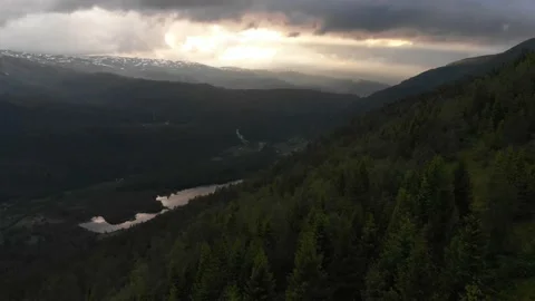 4k Aerial of Voss Stock Footage 168892426