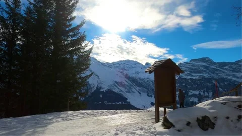 4k aesthetic alone alpine Stockbeeldmateriaal 145156091