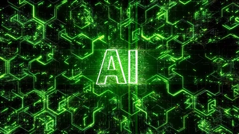 4k AI Artificial Intelligence Brain circuit,Matrix binary computer code text. Stock Footage 115472165