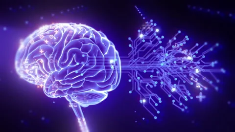 4k AI BrainSignals Stockbeeldmateriaal 172047663