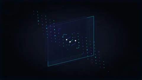 4K AI Neural Network Token Embeddings and Data Flow Matrix Loop 스톡 동영상 344640029