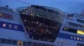 4k AIDA Stella theatrium deck closeup leaving harbour evening 4k or 4k+ Resolution