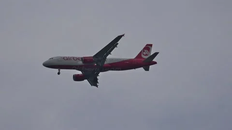 4k Air Berlin before landing Stock Footage 40272087
