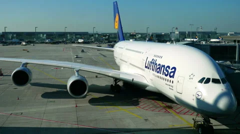 4K, Airplane getting ready to board Stock Footage 53178405