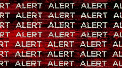 4k Alert Glitch Screen. Looped Background Video stock 164067892