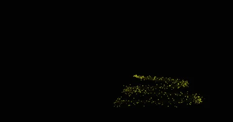 4k. Alpha Channel. Sparkling Glitter Gold Christmas Tree Stock Footage 128312663