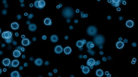 4K with alpha, high definition microbiology, viruses under microscope Stock Footage 34363144