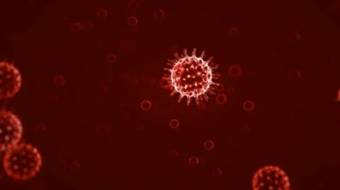 4K with alpha, high definition microbiology, viruses under microscope Stock Footage 34488204