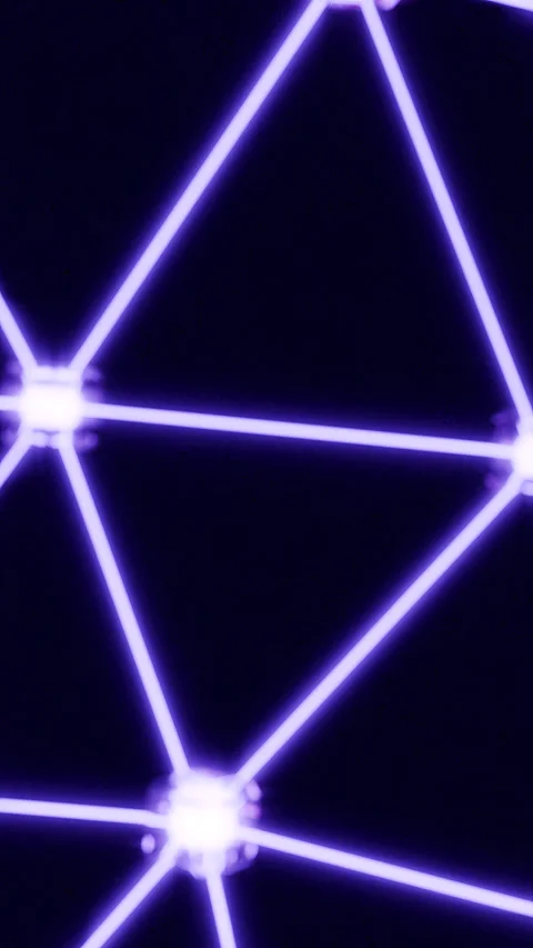 4K Alpha - Organic Close-up Neural Network Glow - Violet Synaptic Connectivit... Stock-Footage 332839163