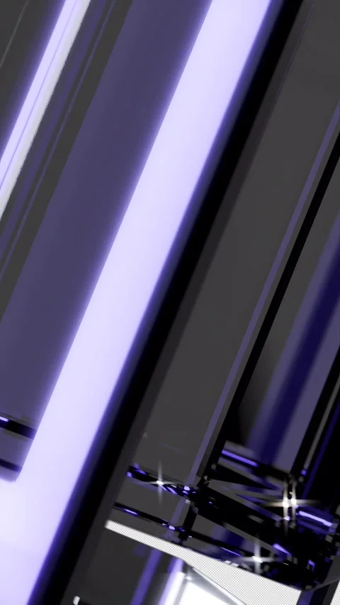 4K Alpha - Plasma-infused Vertical Quantum Server Module - Glass Cylinder wit... Stock Footage 332838627