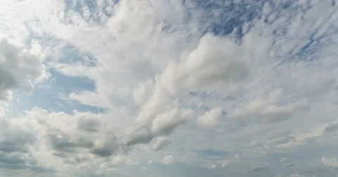 4K Altocumulus and Cumulus Clouds Timelapse looking north Stock Footage 65236536