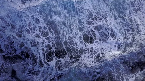 4K Amazing ocean abstract background aerial shot Stock Footage 77601584