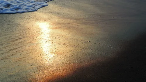 4K amazing sunset over the tropical beach. Stock Footage 123711676