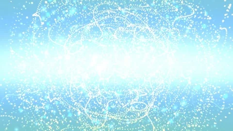 4k Ambient Cyan Spirals Strings Waves Motion Background Stock Footage 303033818