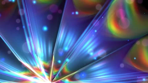 4k Ambient Oriental Rainbow Magic Fan Nebula Particles Motion Background Stock Footage 299068469