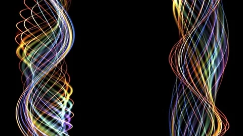 4k Ambient Rainbow Color Strings Moving Animation Background 스톡 동영상 305900366