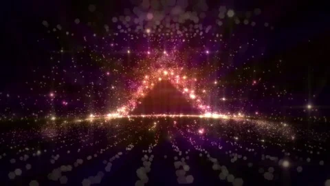 4k Ambient Triangular Gate Stars Christmas Lights Motion Background Stock-Footage 311308802